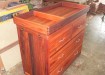 y18 Jarrah Babys chest of drawers and change table with removable change mattress frame